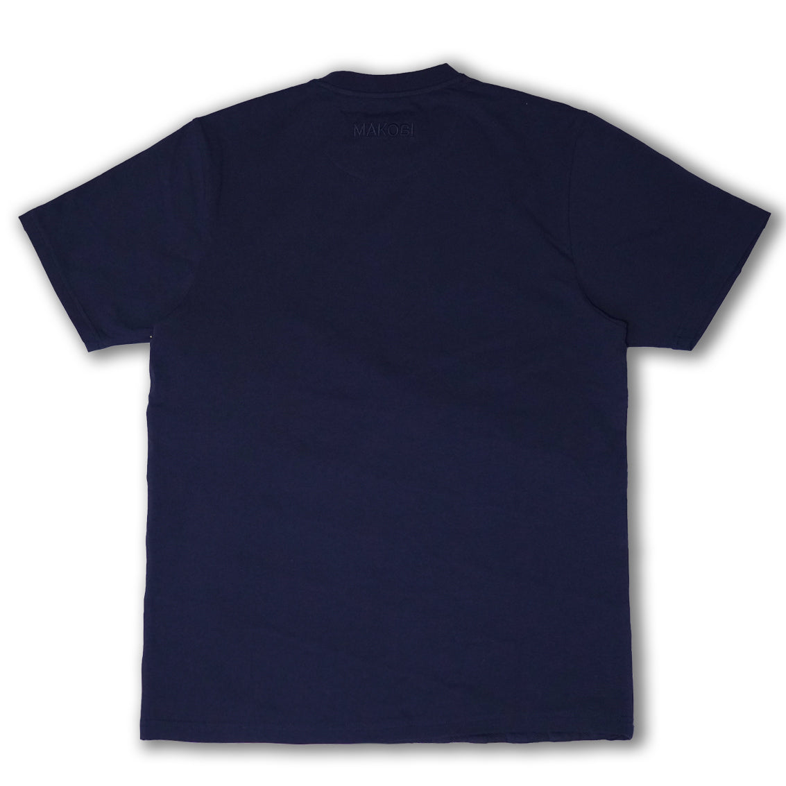 Makobi Loose Change Tee in Navy, detail view