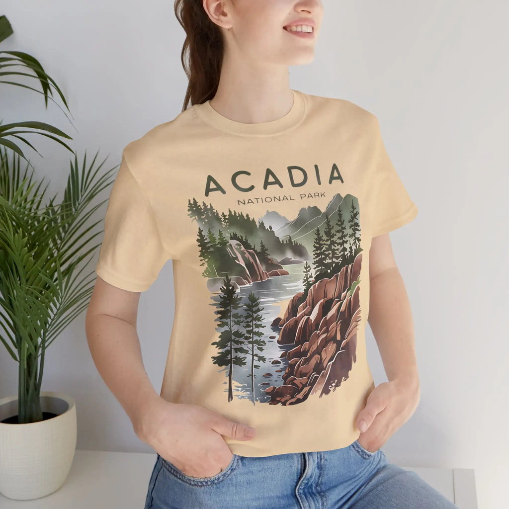 Acadia National Park Unisex Fit Soft T-Shirt Coastal Art