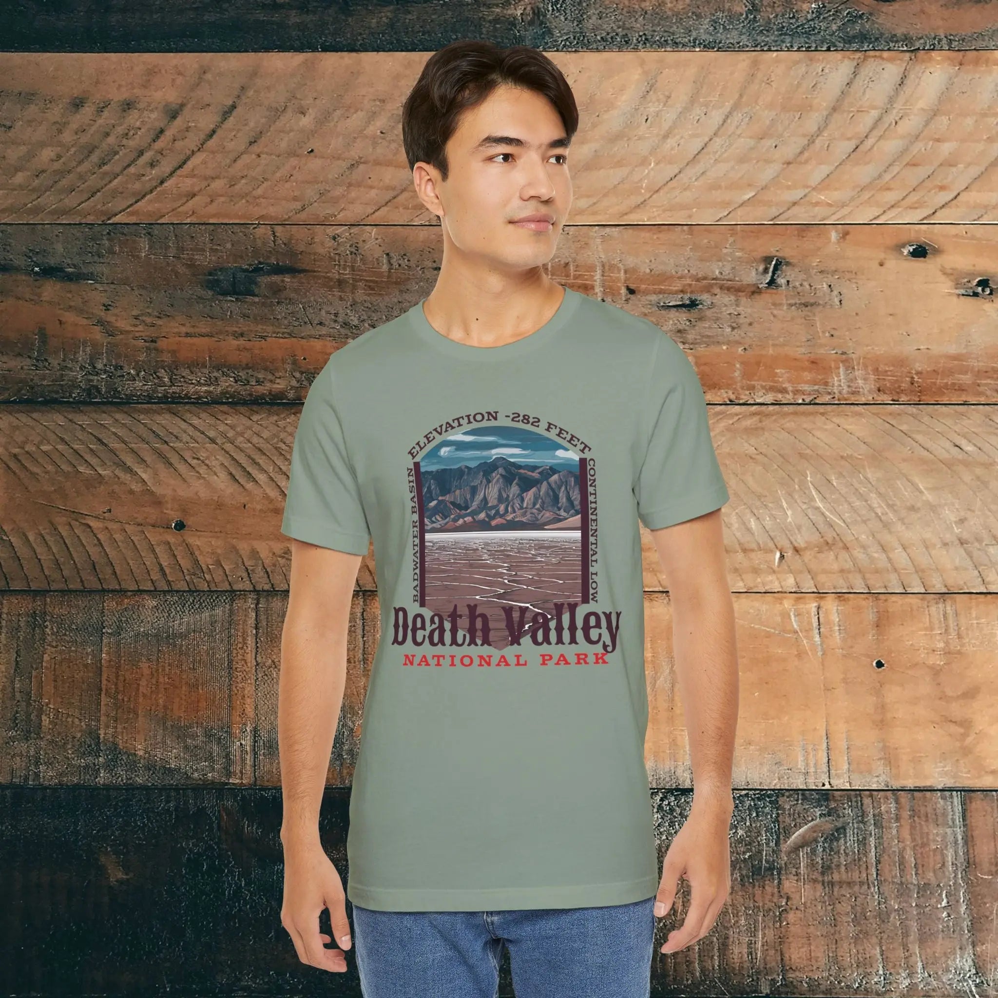 Death Valley National Park Unisex Jersey Tee Airlume Cotton Badwater Basin