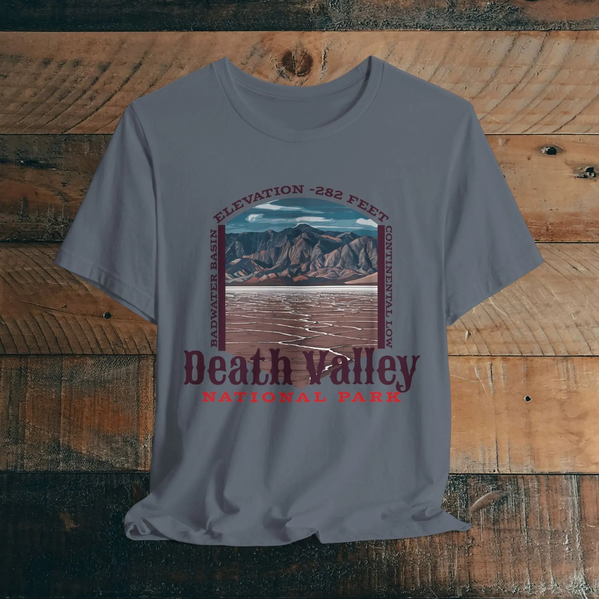 Death Valley National Park Unisex Jersey Tee Airlume Cotton Badwater Basin