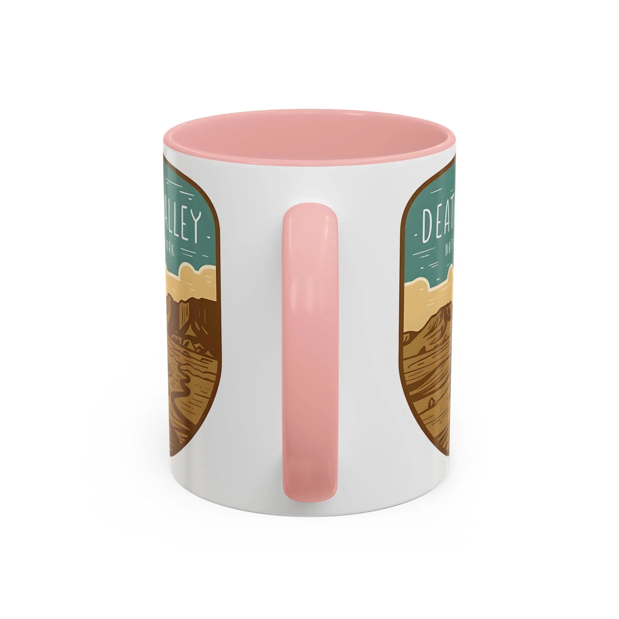 Death Valley National Park Coffee Mug 11oz 15oz Desert Shield Graphic Blue Black Pink Red