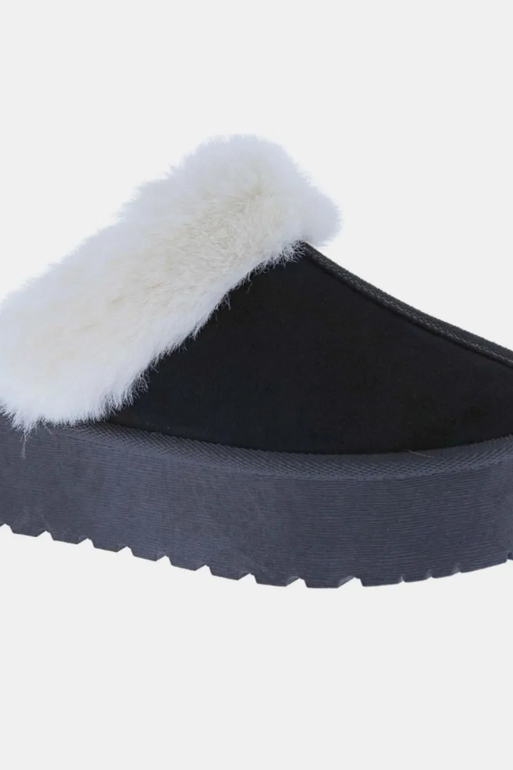 Garden Naked Weeboo Thick Bottom Fur Trim Snow Slippers