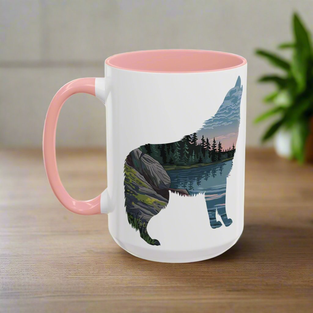 Voyageurs National Park Accent Coffee Mug 11oz 15oz Minnesota Wolf