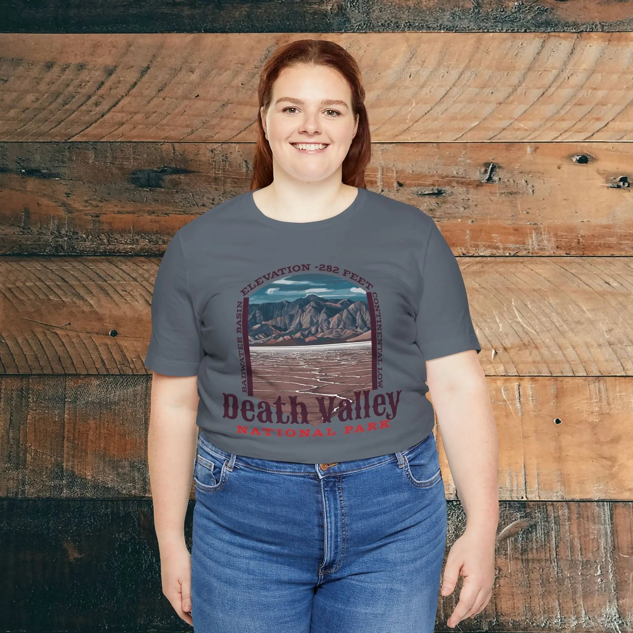 Death Valley National Park Unisex Jersey Tee Airlume Cotton Badwater Basin
