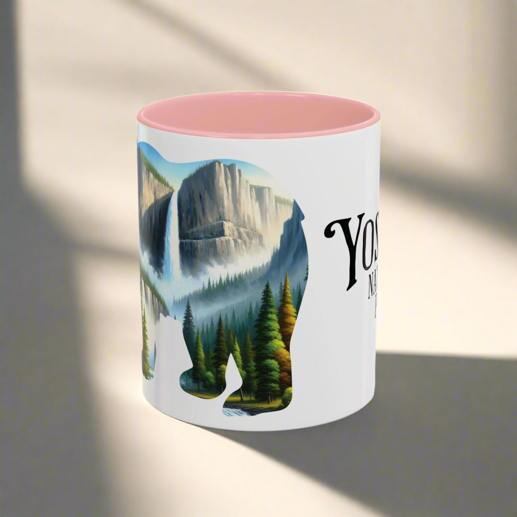 Yosemite National Park Colored Coffee Mug 11oz 15oz Waterfall Bear