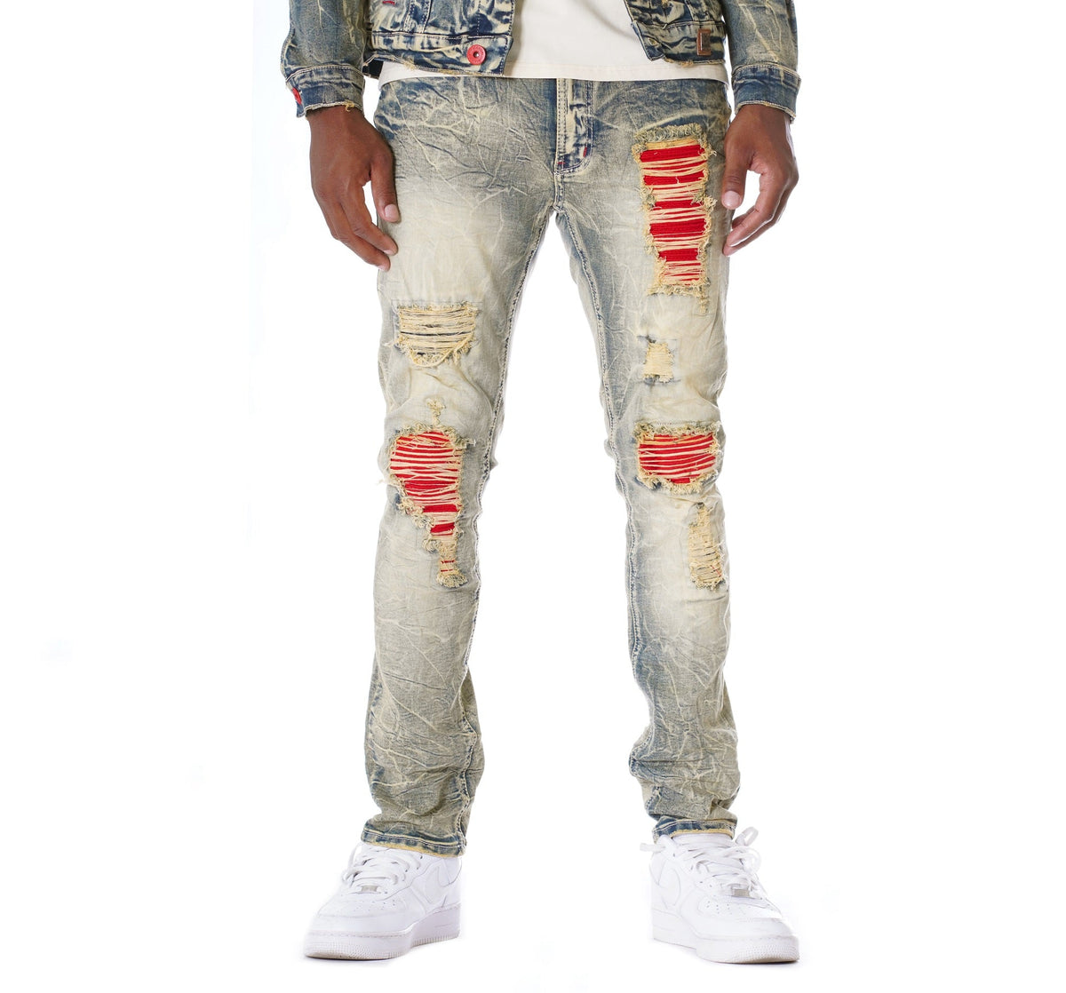 Makobi Leaders Denim Jeans, Dirt, styled photo