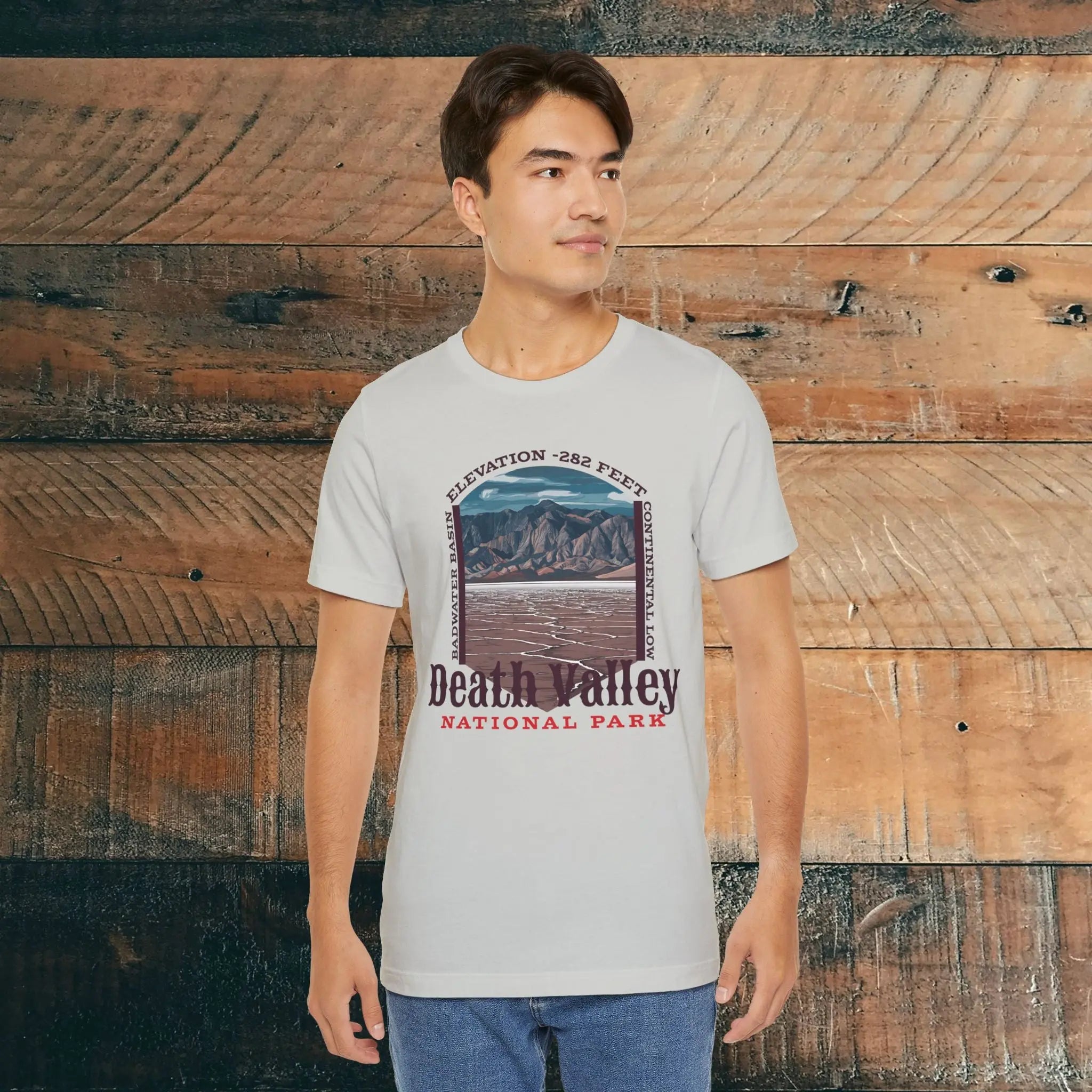 Death Valley National Park Unisex Jersey Tee Airlume Cotton Badwater Basin