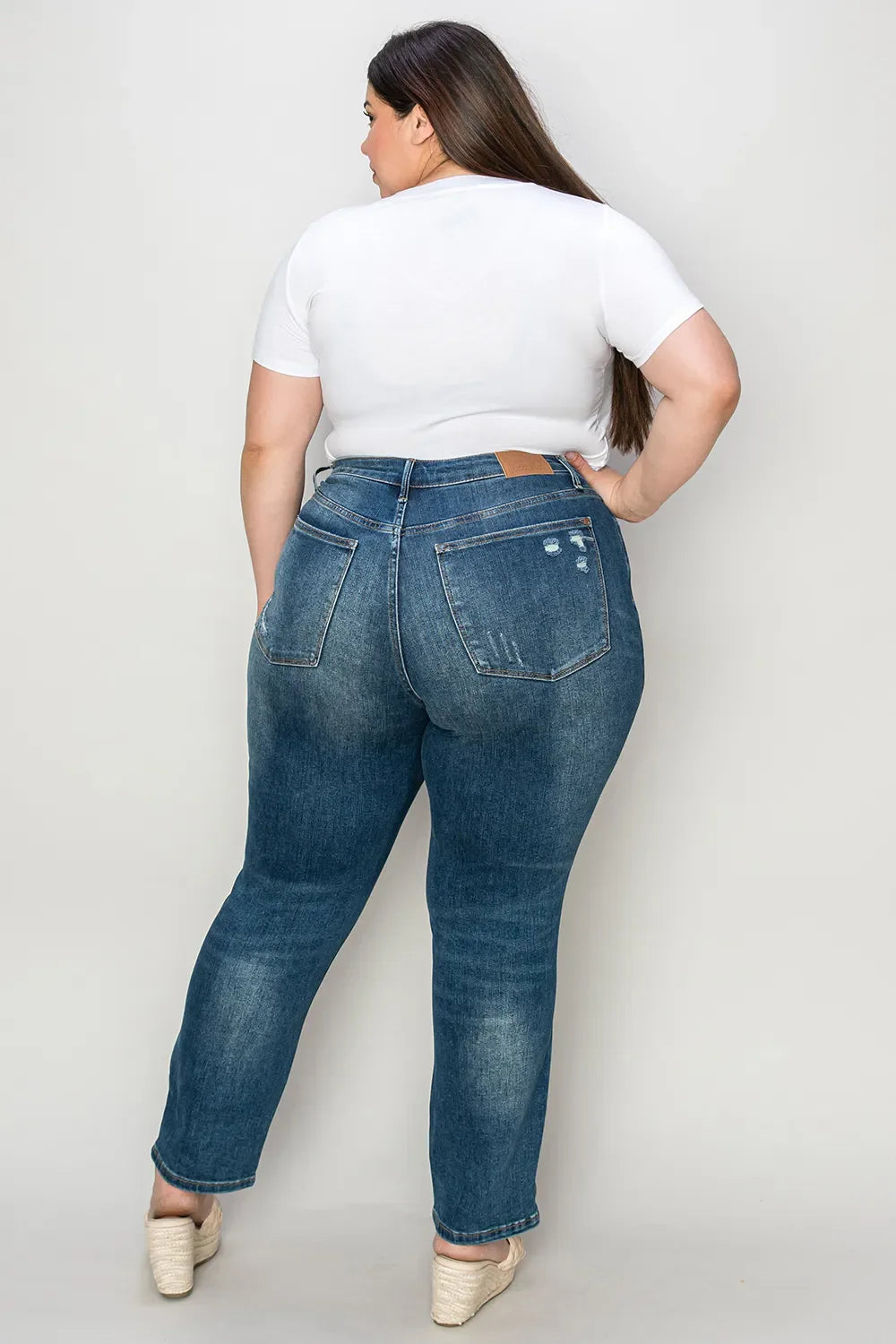 Garden Naked Judy Blue Full Size Tummy Control High Waist Slim Jeans