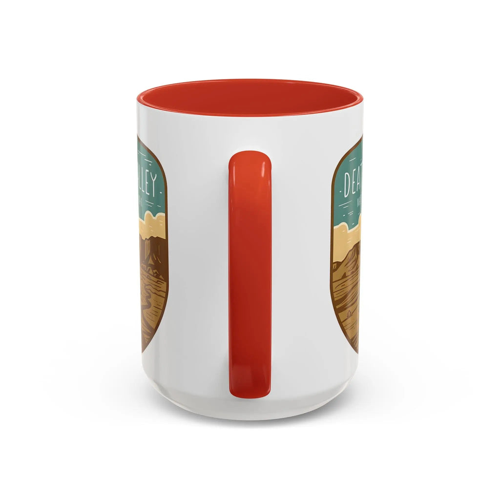 Death Valley National Park Coffee Mug 11oz 15oz Desert Shield Graphic Blue Black Pink Red