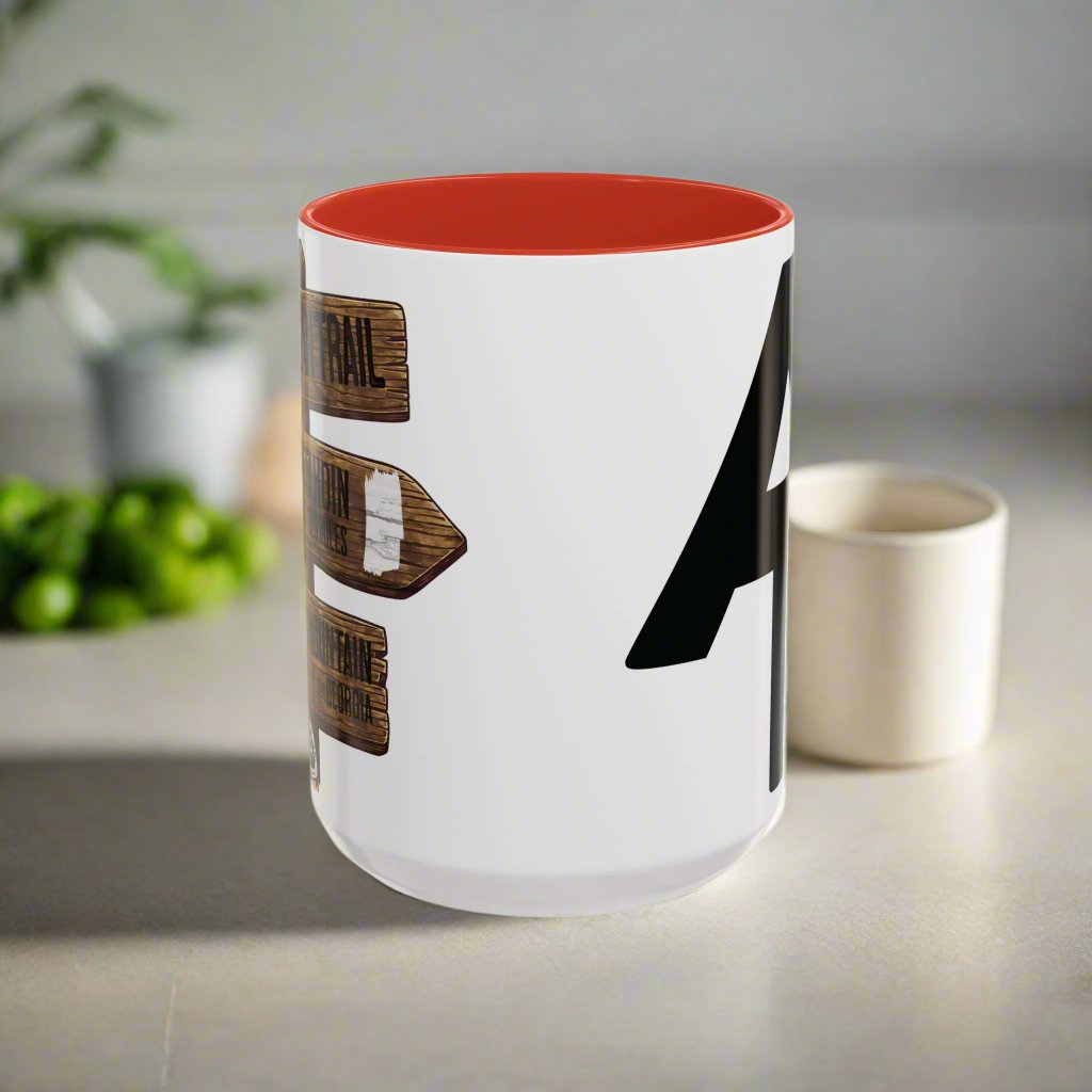 Appalachian Trail Accent Coffee Mug 11oz 15oz National Scenic AT Wood Mileage Sign
