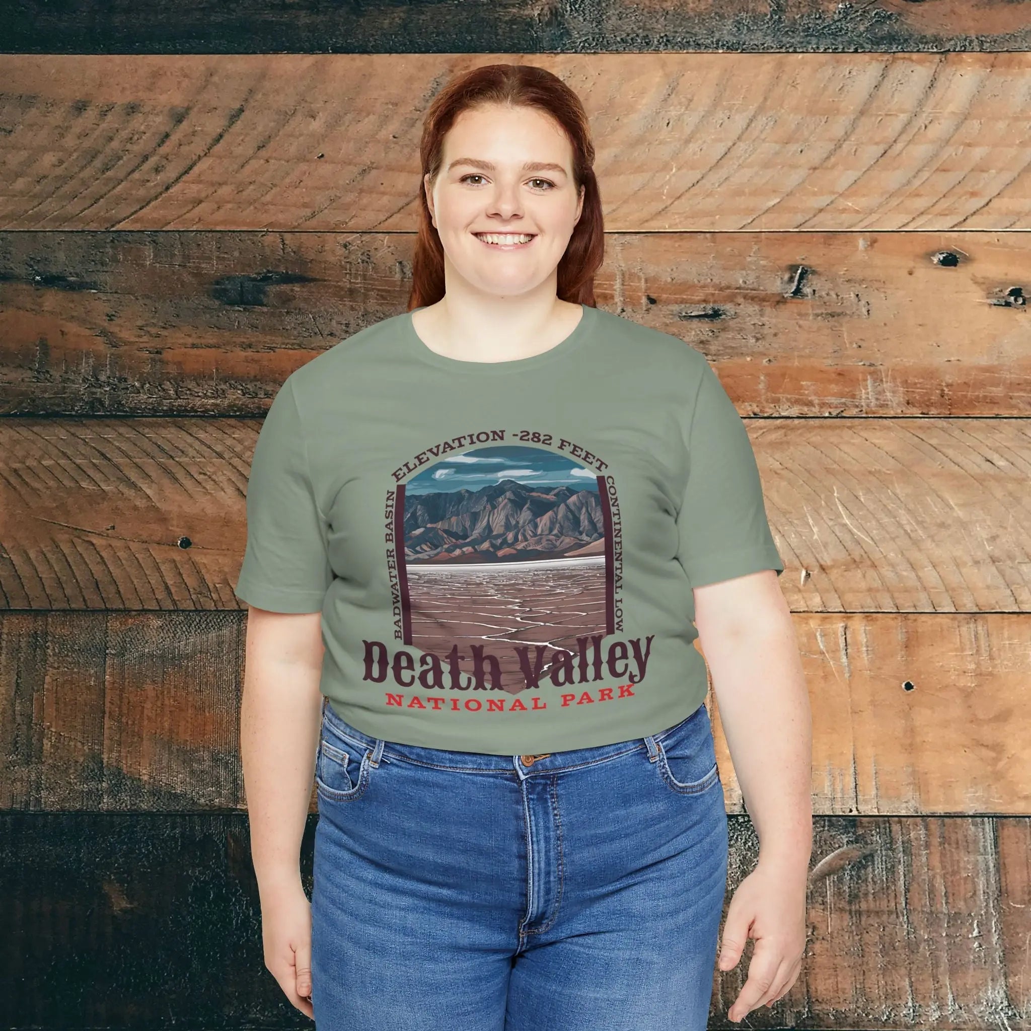 Death Valley National Park Unisex Jersey Tee Airlume Cotton Badwater Basin