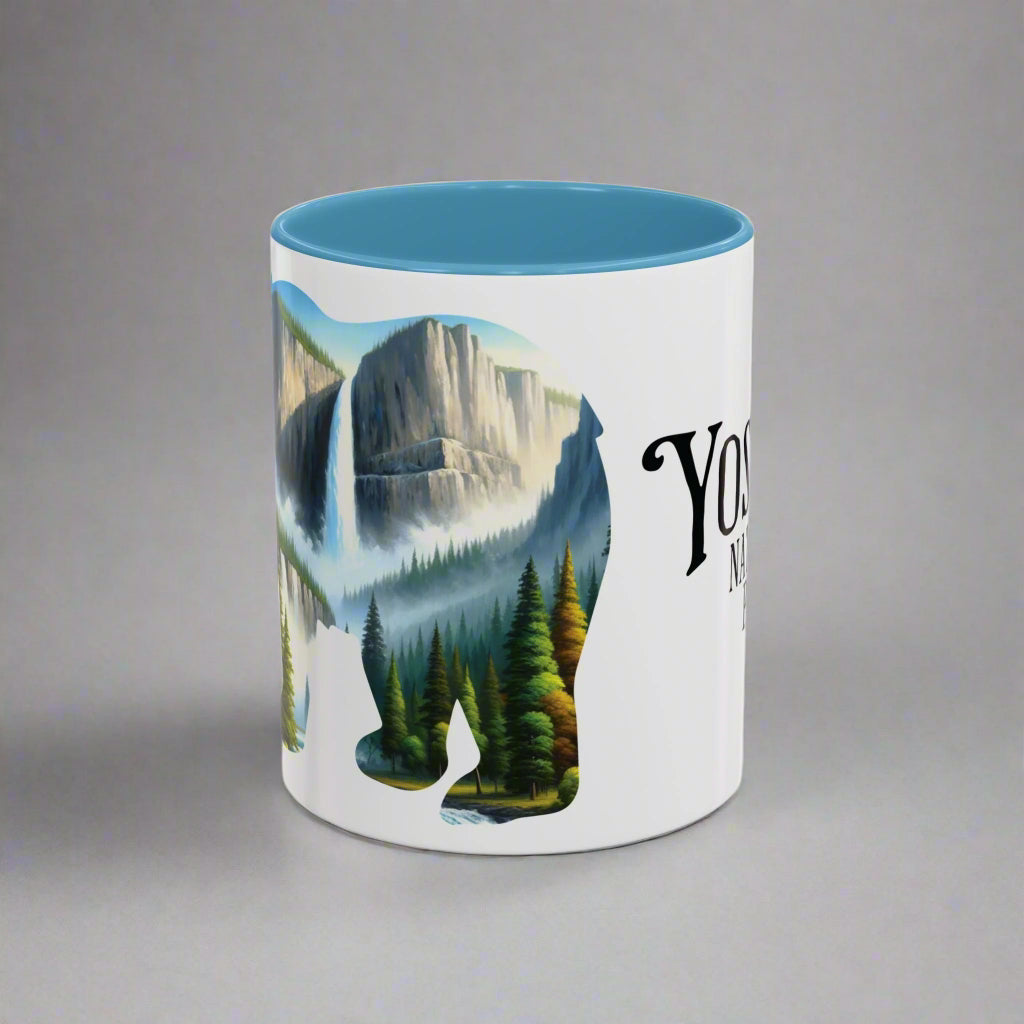 Yosemite National Park Colored Coffee Mug 11oz 15oz Waterfall Bear