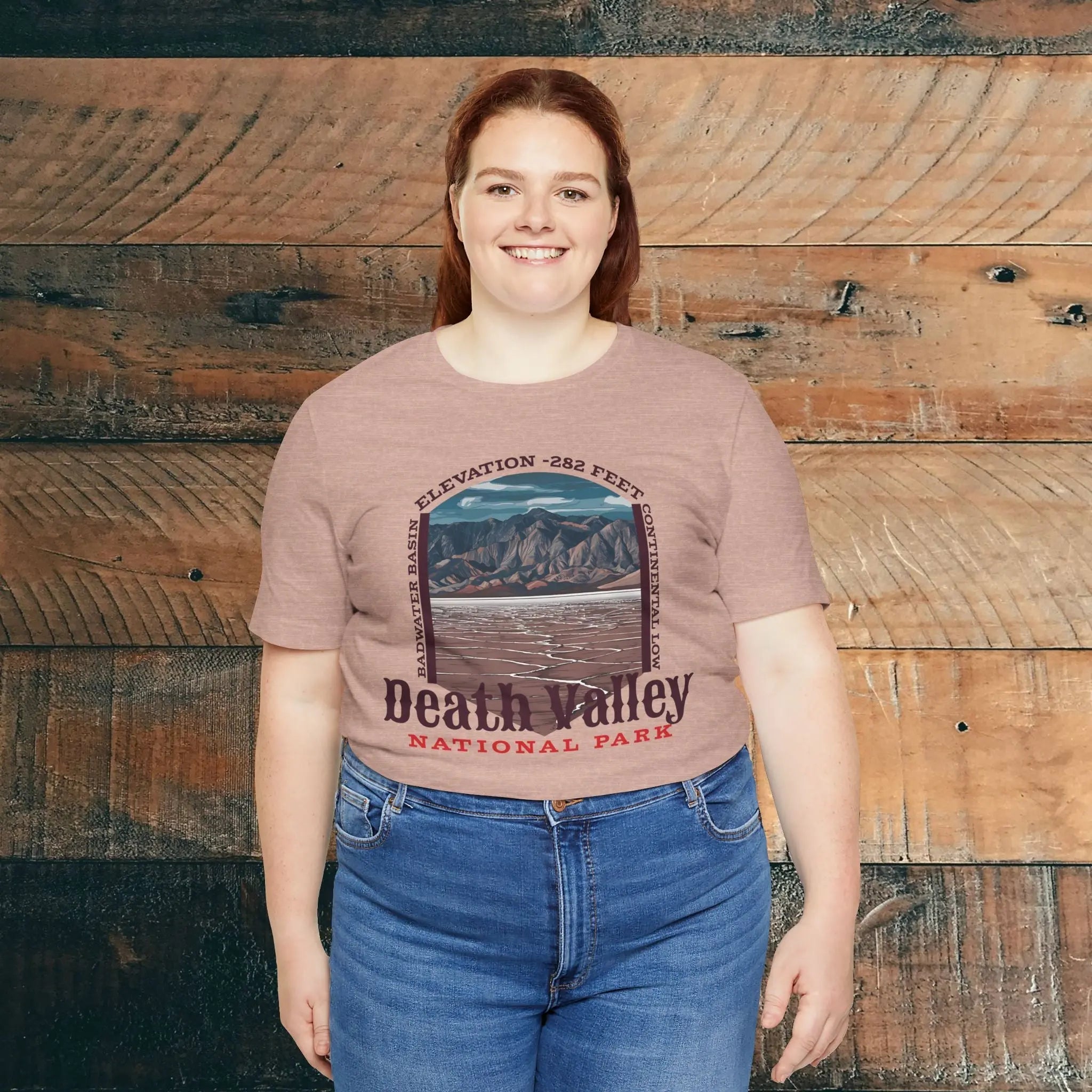 Death Valley National Park Unisex Jersey Tee Airlume Cotton Badwater Basin