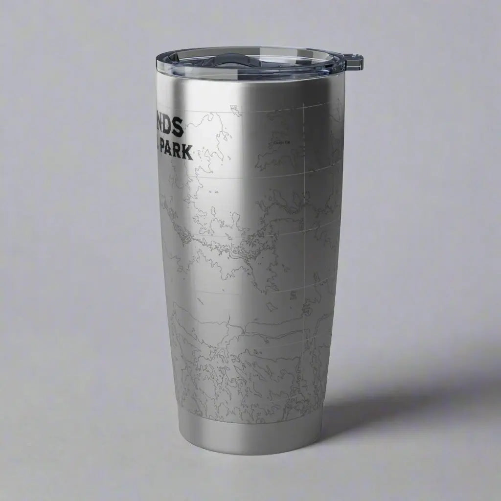 Badlands National Park Topographic Tumbler 20oz USGS Map Print South Dakota
