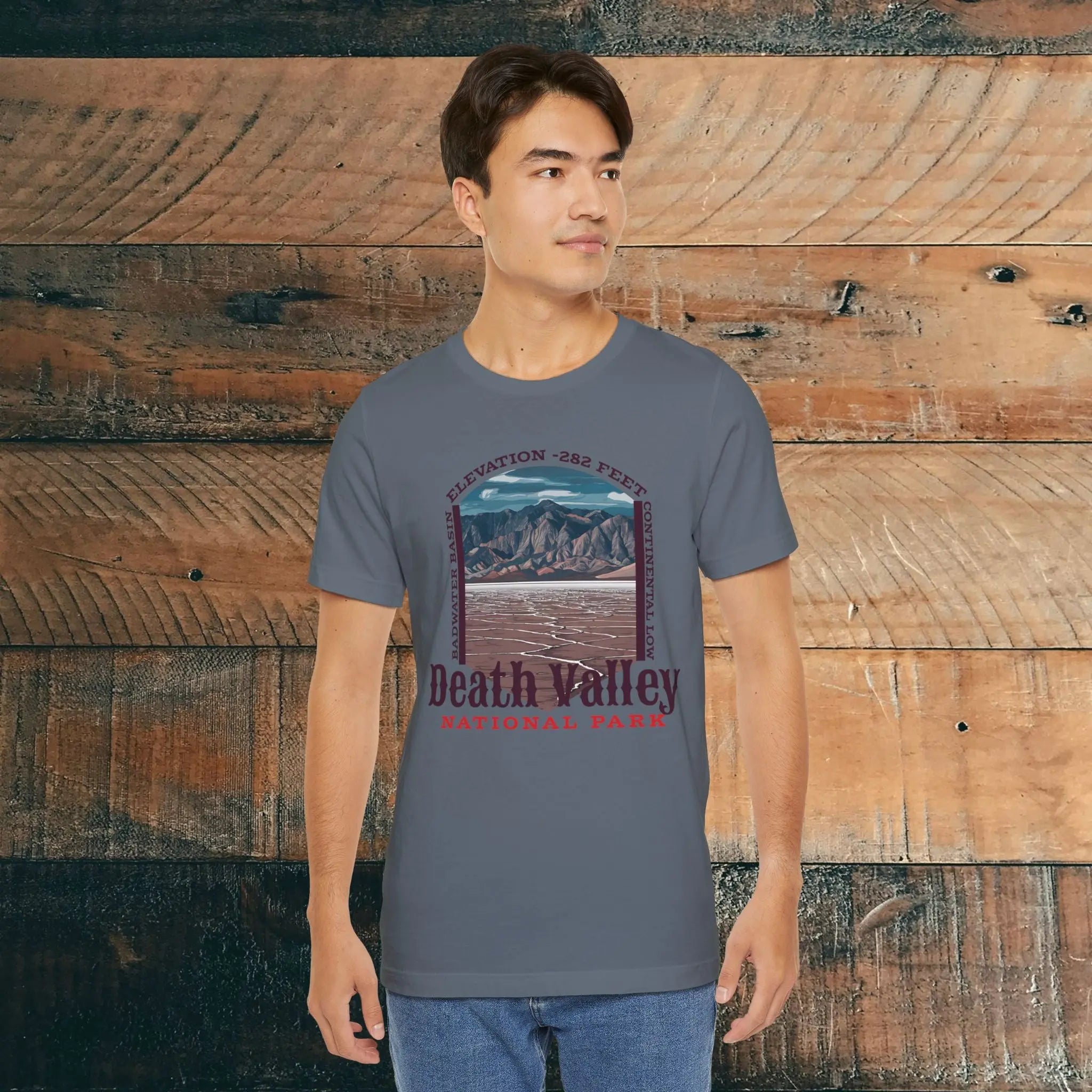 Death Valley National Park Unisex Jersey Tee Airlume Cotton Badwater Basin