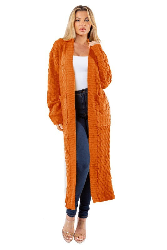 WOMEN FASHION LONG MAXI SWEATER CARDIGAN