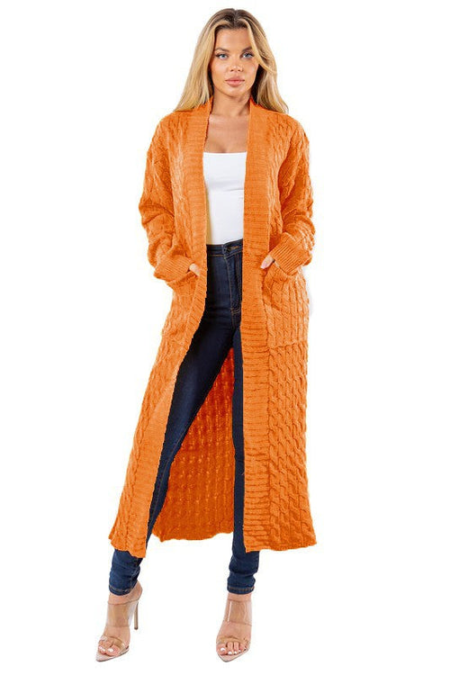 WOMEN FASHION LONG MAXI SWEATER CARDIGAN