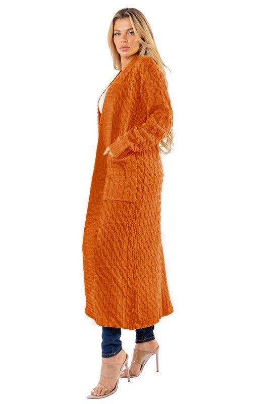 WOMEN FASHION LONG MAXI SWEATER CARDIGAN