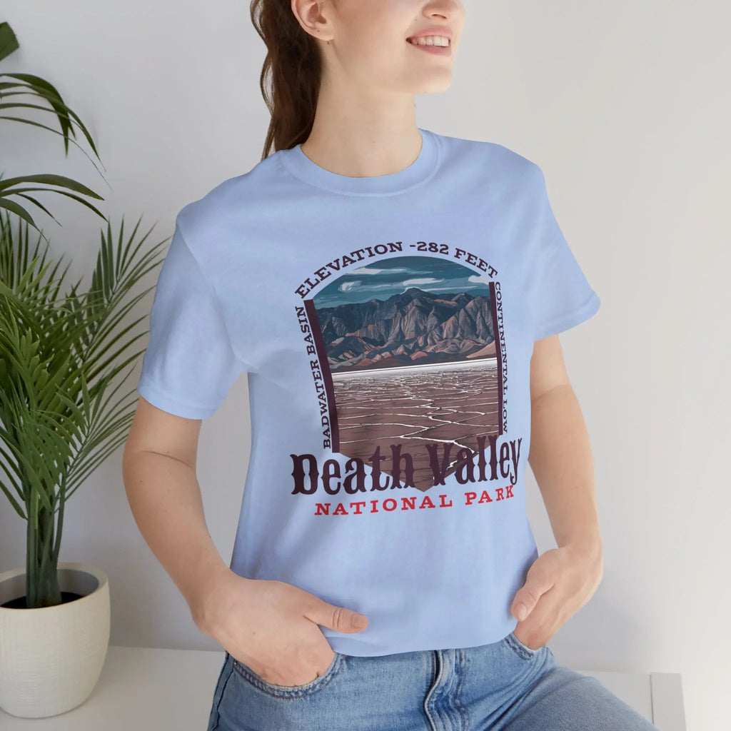 Death Valley National Park Unisex Jersey Tee Airlume Cotton Badwater Basin