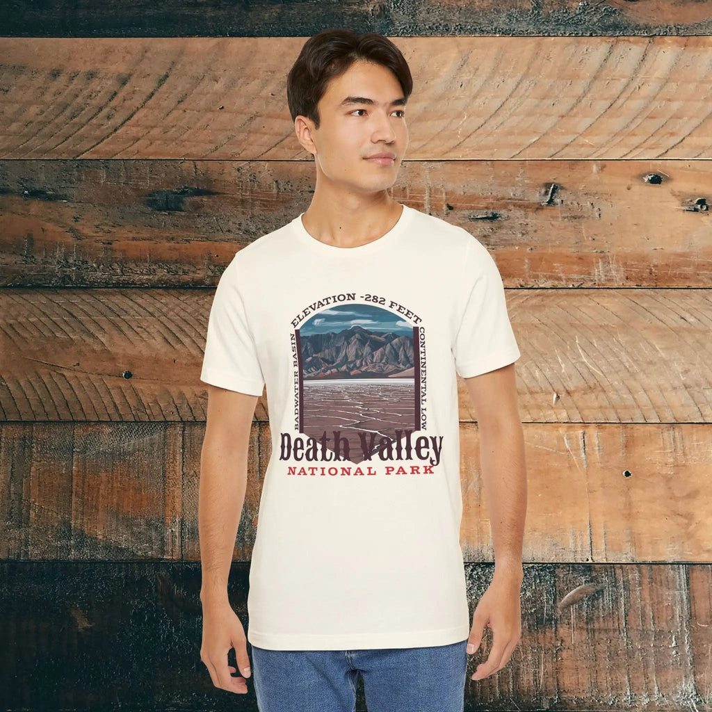 Death Valley National Park Unisex Jersey Tee Airlume Cotton Badwater Basin
