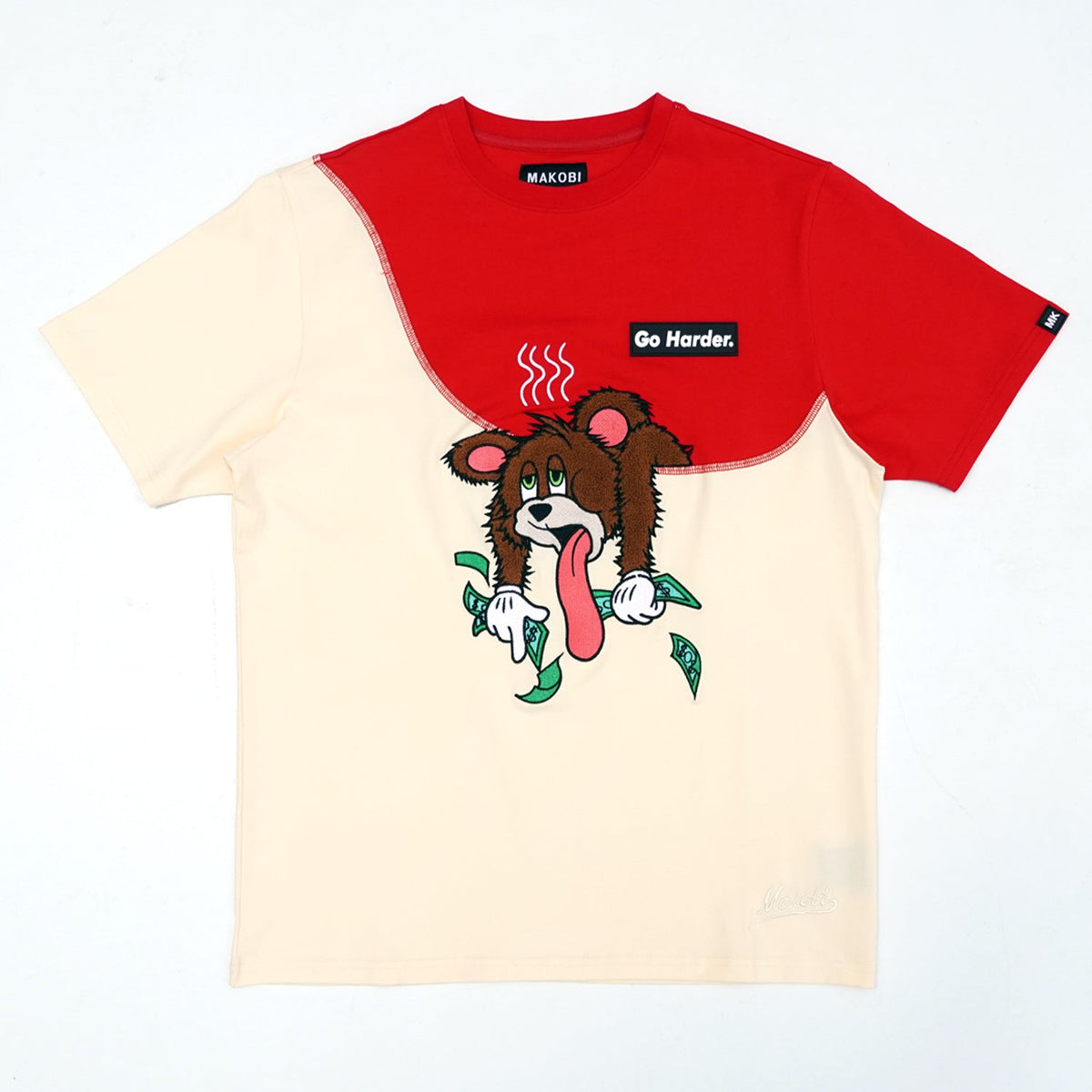 Makobi Go Harder Tee in Natural, product photo