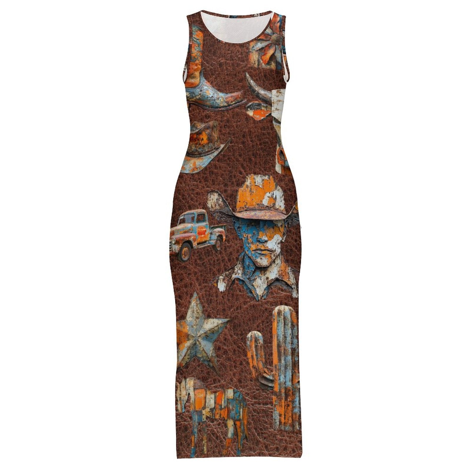 Cowboy Treasures Bodycon Maxi Dress