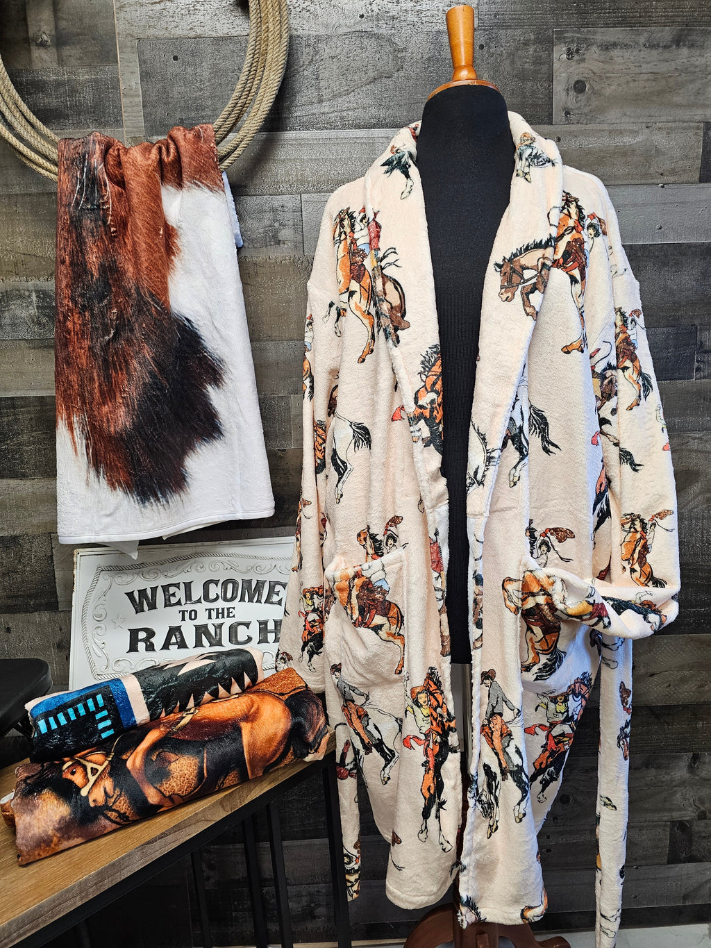 Western Robe Vintage Cowgirl Women's Bath Robe By Baha Ranch Western Wear | ArdenWear