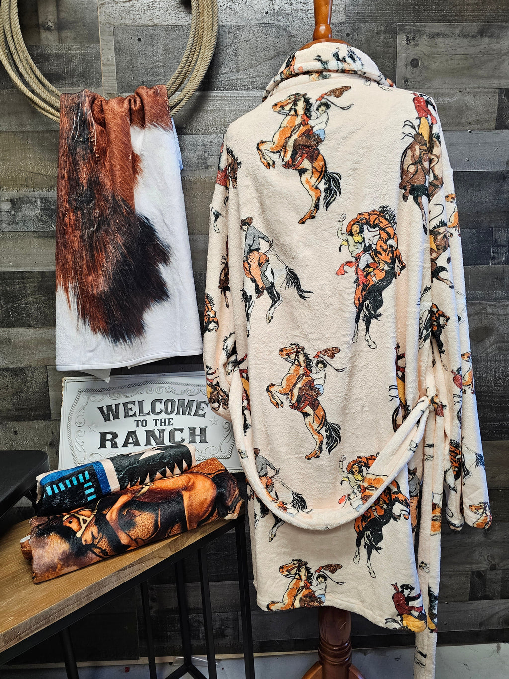 Western Robe Vintage Cowgirl Women's Bath Robe By Baha Ranch Western Wear | ArdenWear