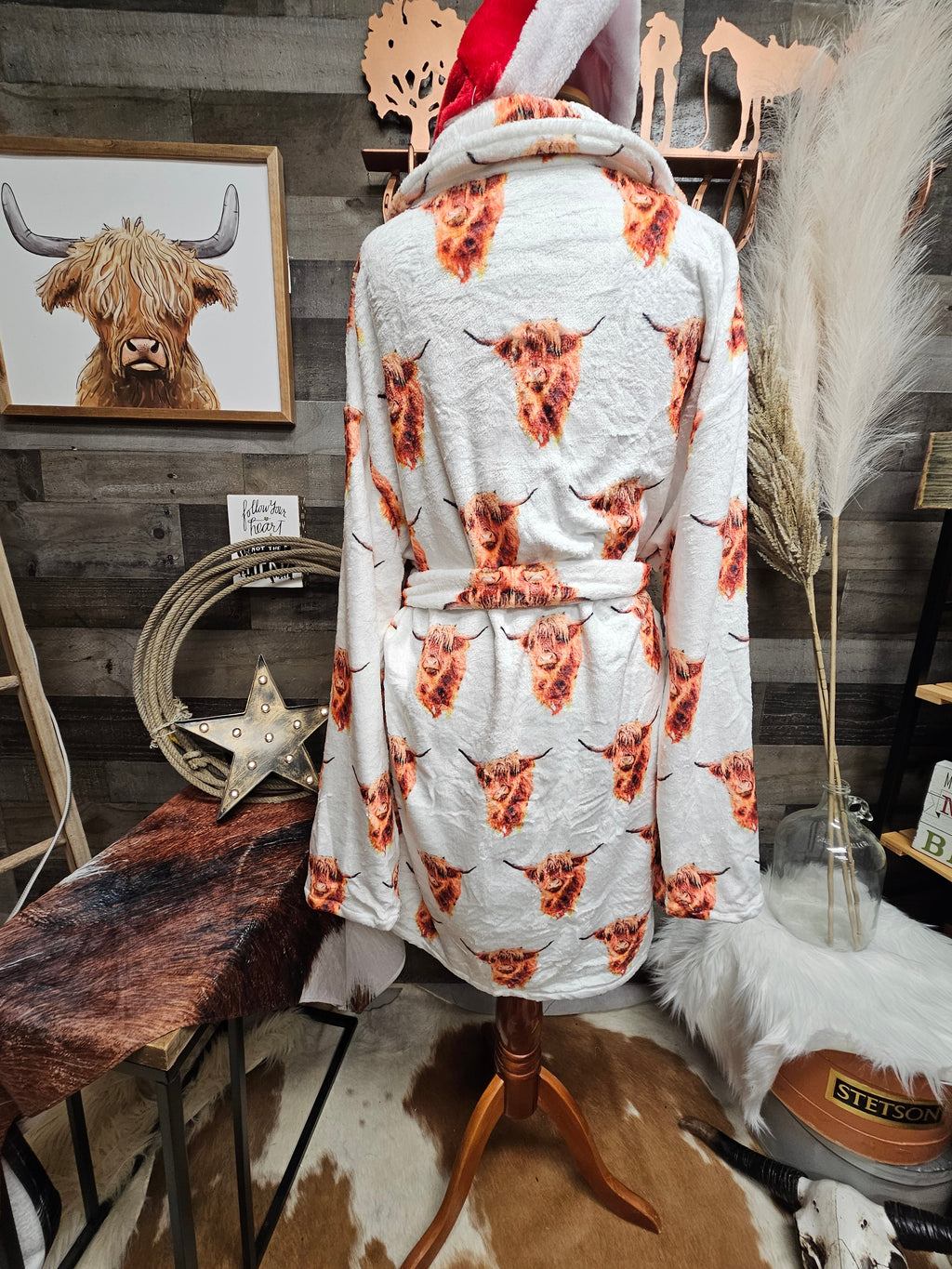 Western Robe Highland Cow Women's Western Bath Robe By Baha Ranch Western Wear ...