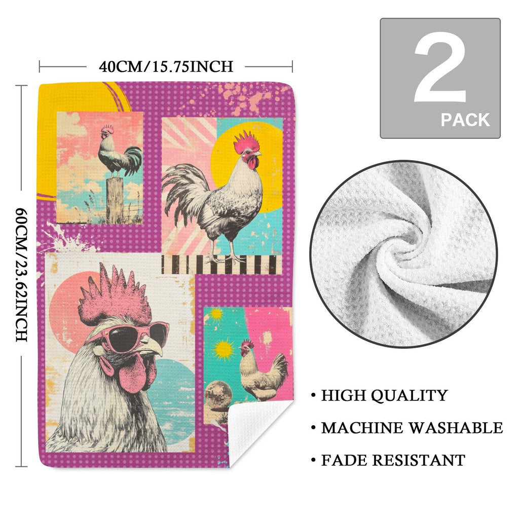 Baha Ranch Set of 2 Chicken Days Kitchen Towels Made in America