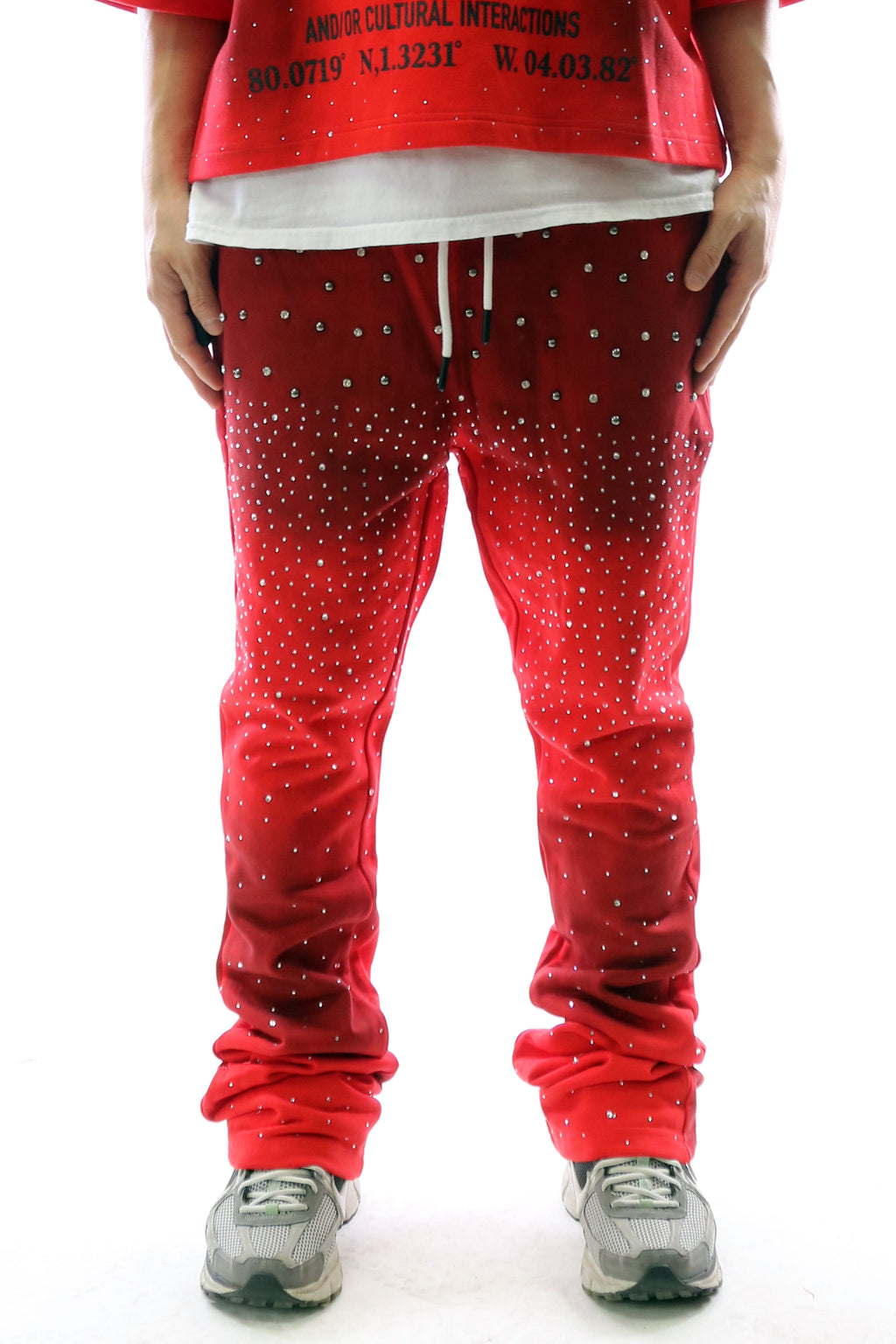 SYNTH Washed French Terry Stacked Jogger Pants