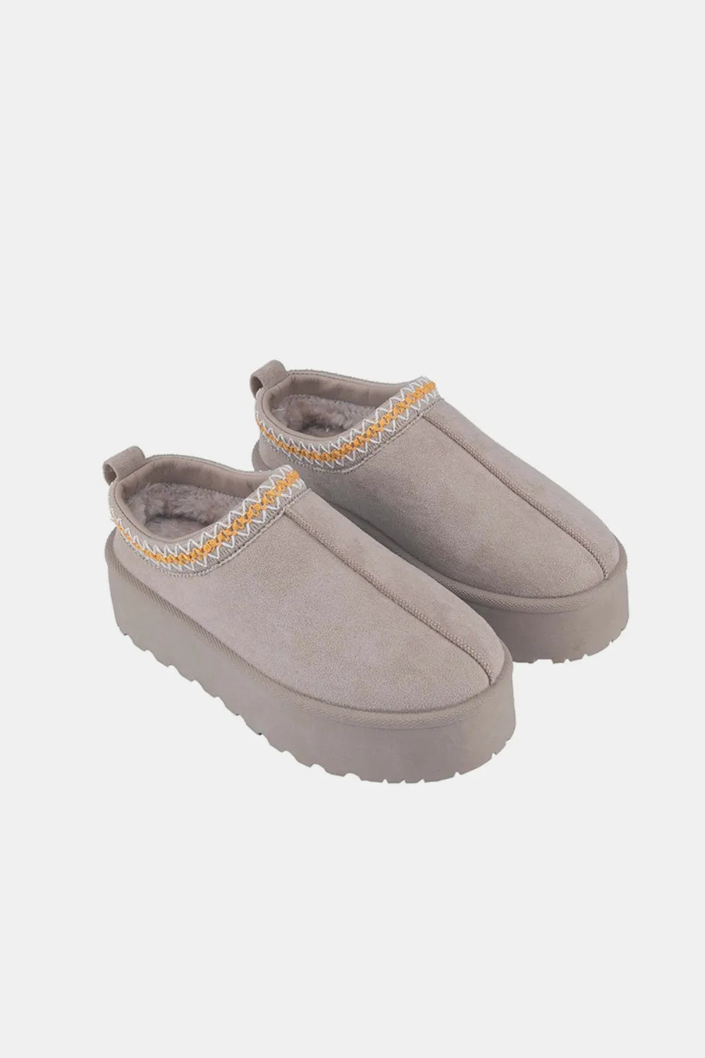 Garden Naked Weeboo Platform Embroidered Trim Slip-On Boots