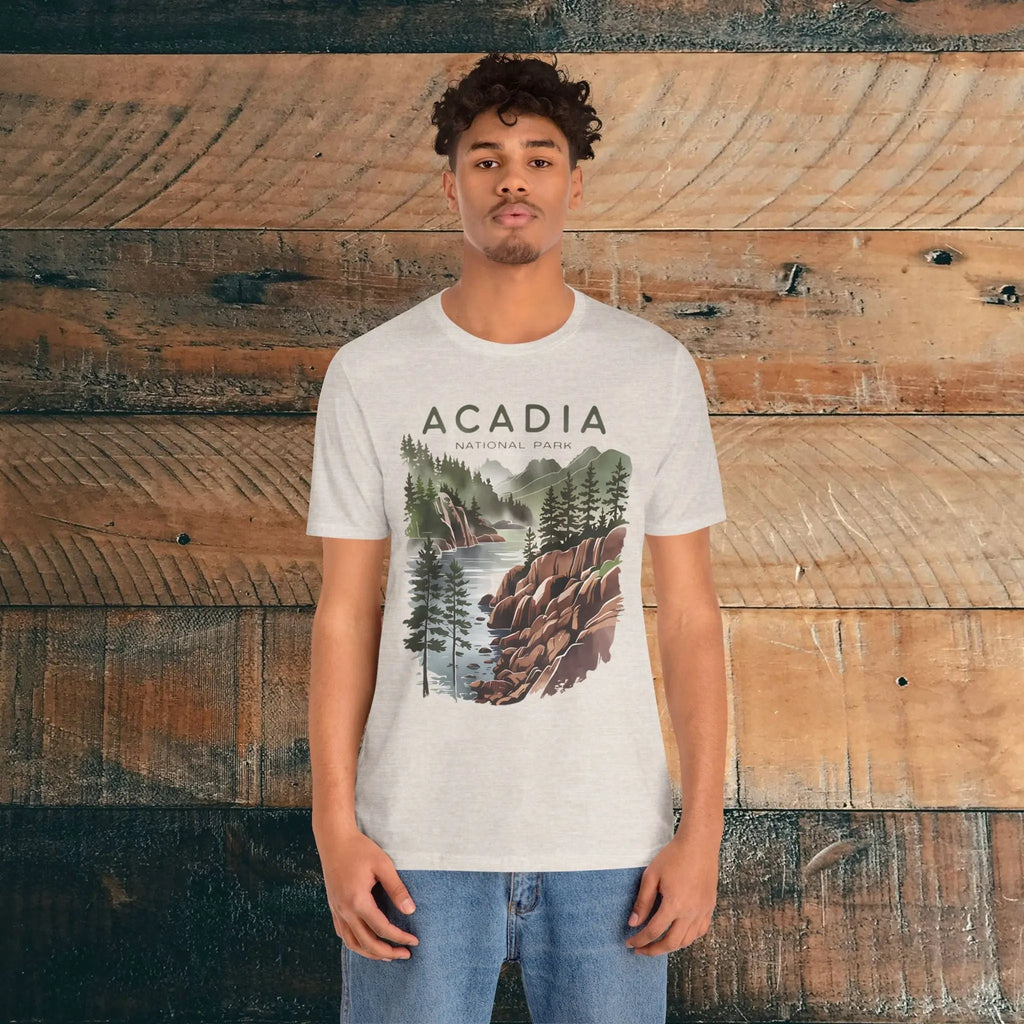 Acadia National Park Unisex Fit Soft T-Shirt Coastal Art