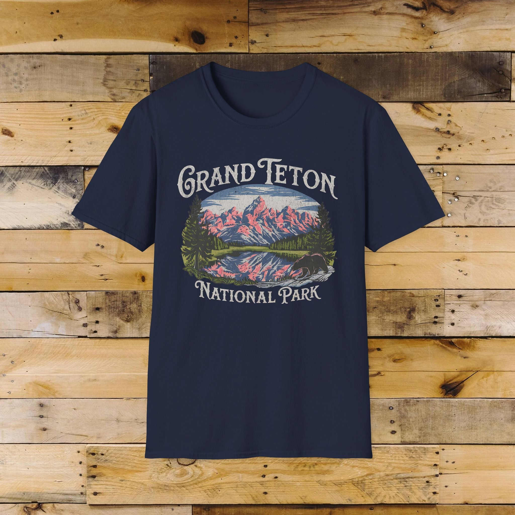 Grand Teton National Park Unisex Fit Soft Vintage T-Shirt