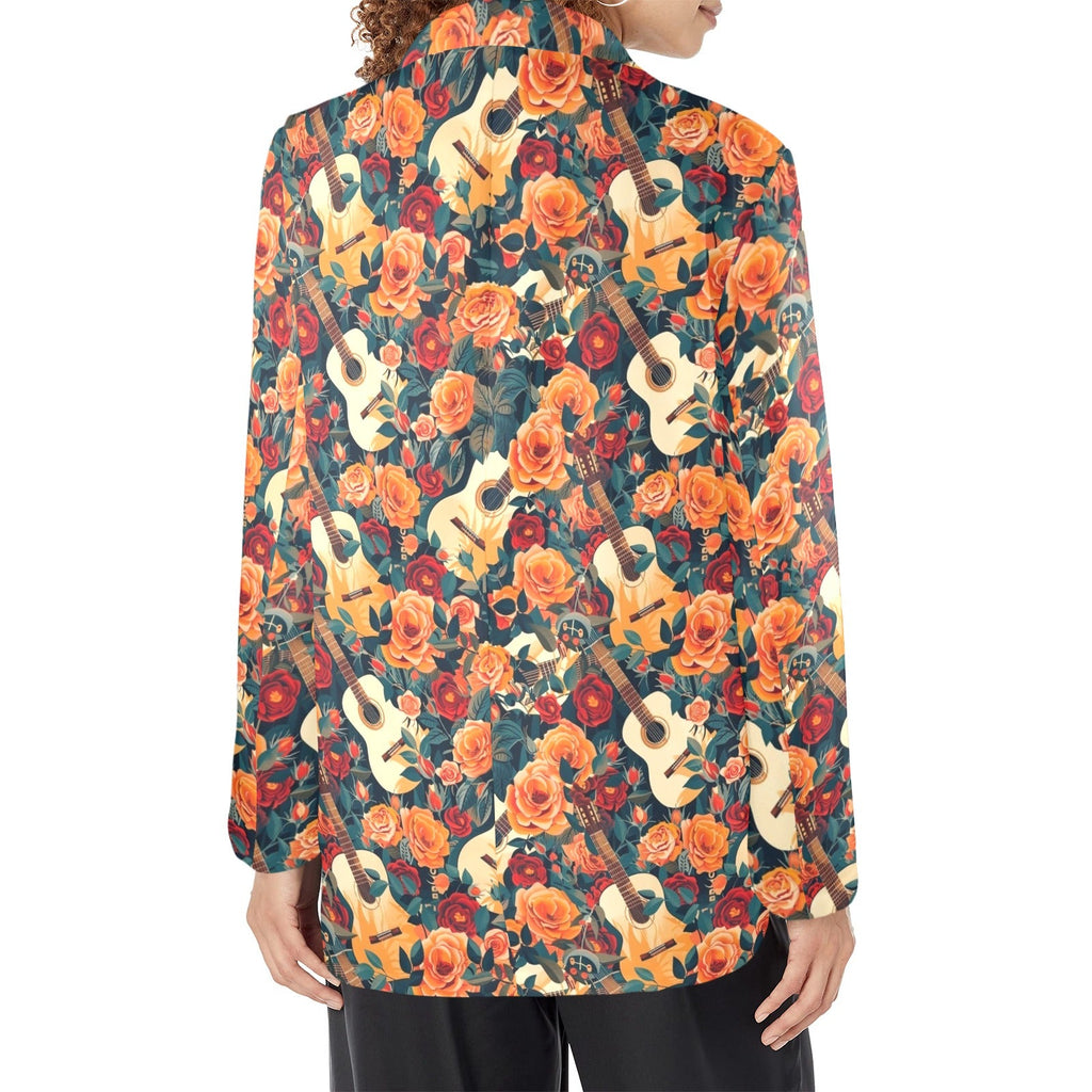 Colores De Mexico Roses & Guitars Floral Blazer