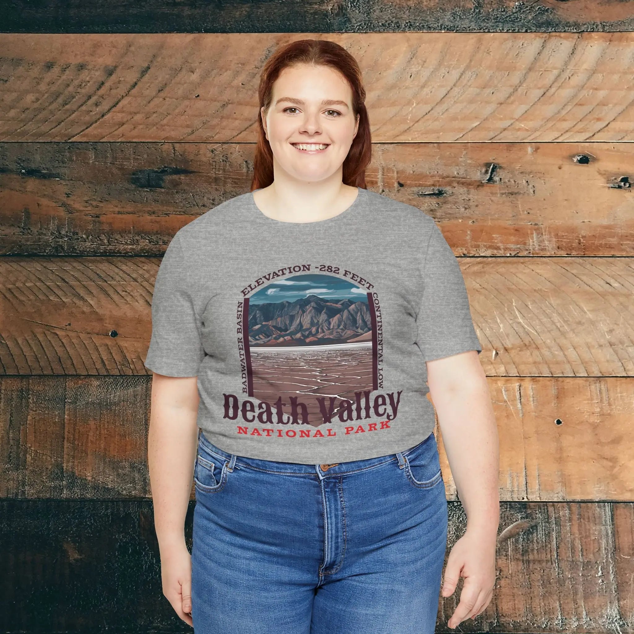 Death Valley National Park Unisex Jersey Tee Airlume Cotton Badwater Basin