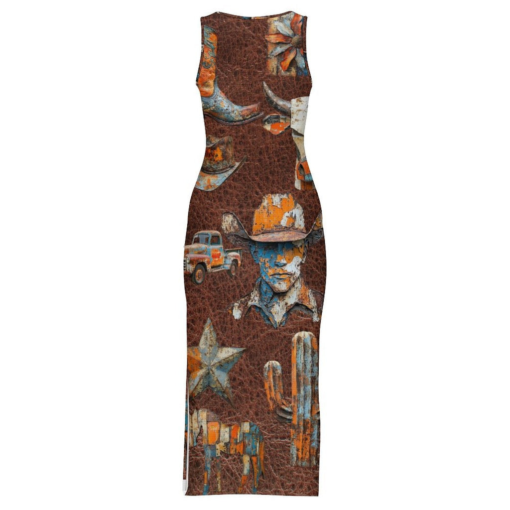 Cowboy Treasures Bodycon Maxi Dress