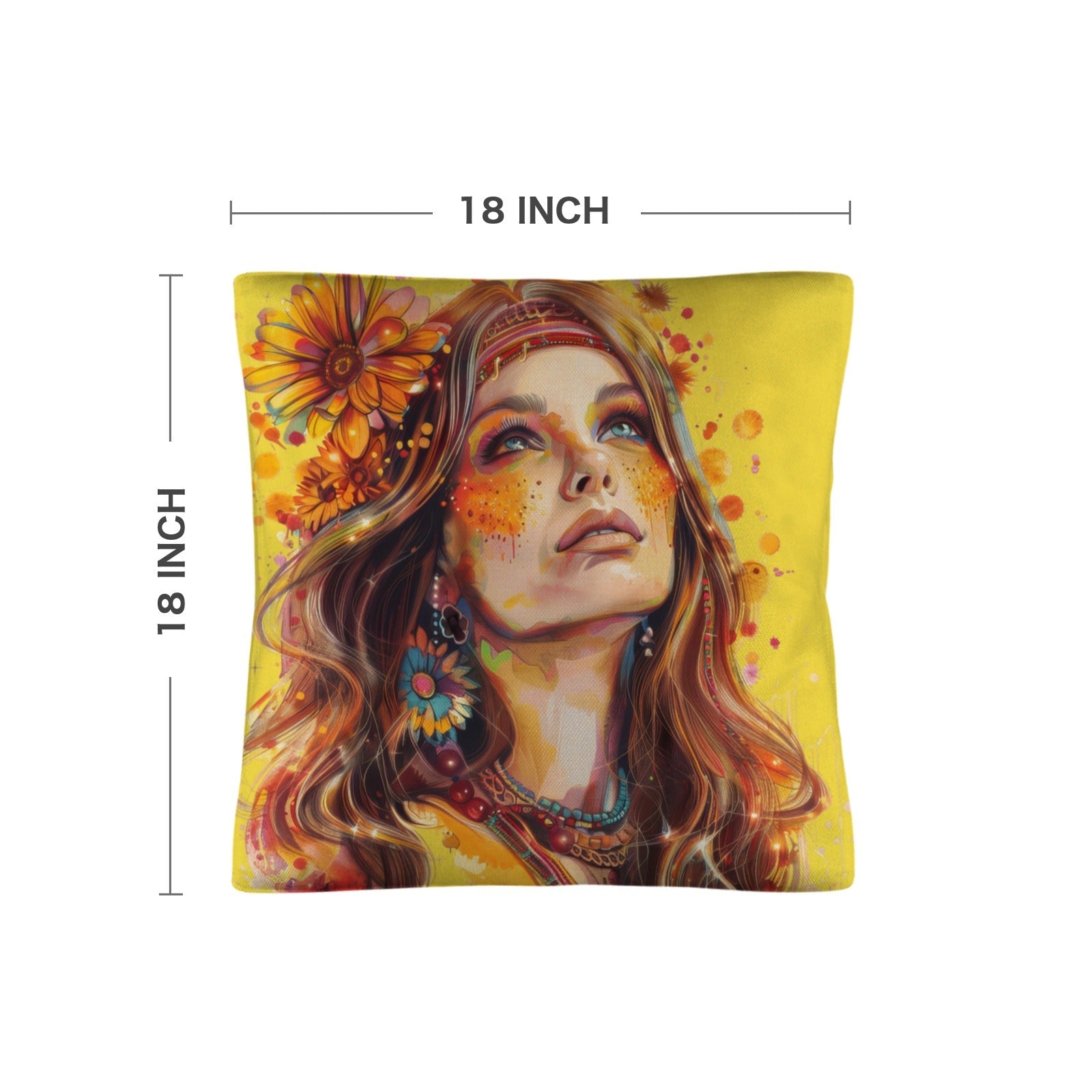 Retro Girl Pillow Case Made in America