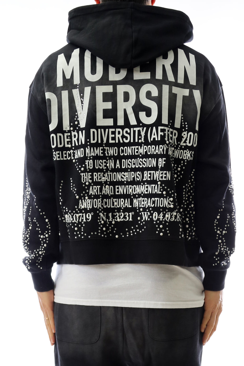 PANTHEON French Terry Long Sleeve Crop Top Full Zip Hoodie