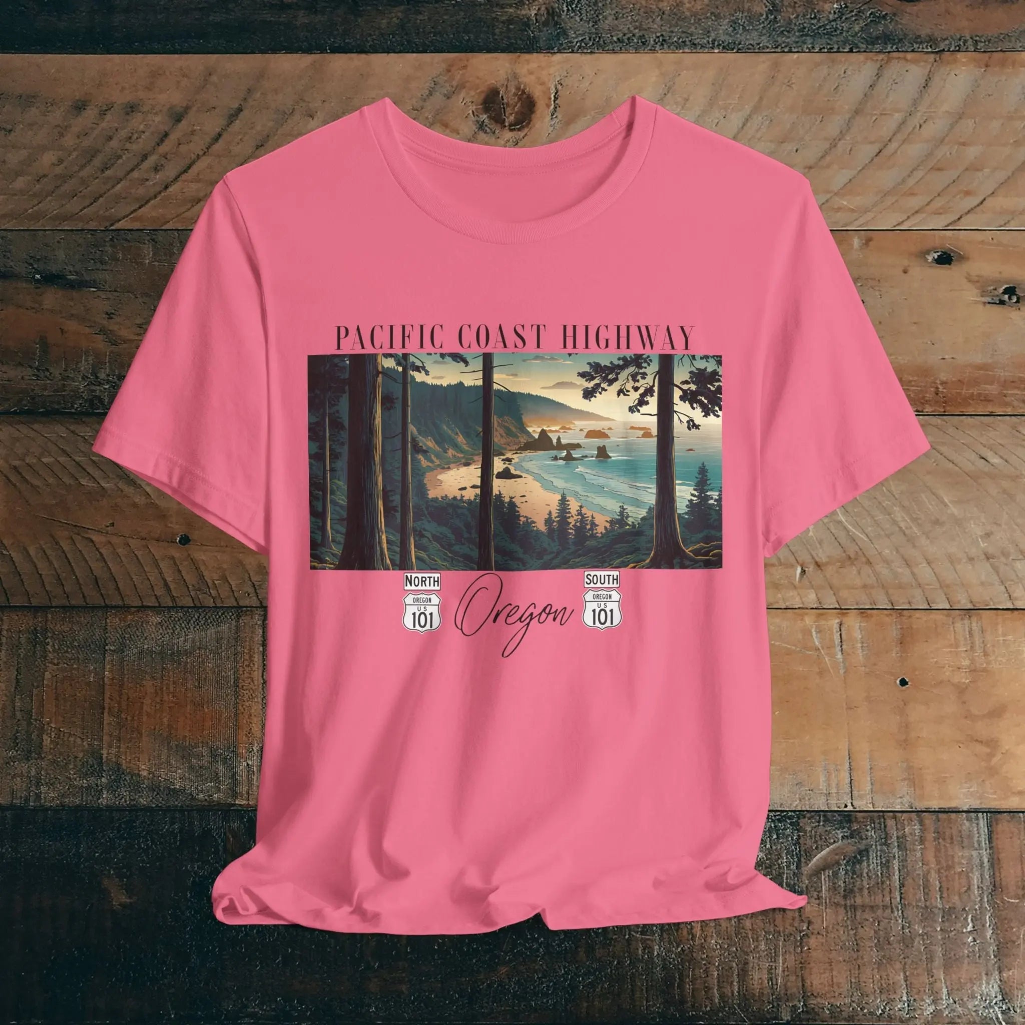Oregon Coast Highway 101 Pacific Coast Highway Unisex Fit T-shirt PCH Tee