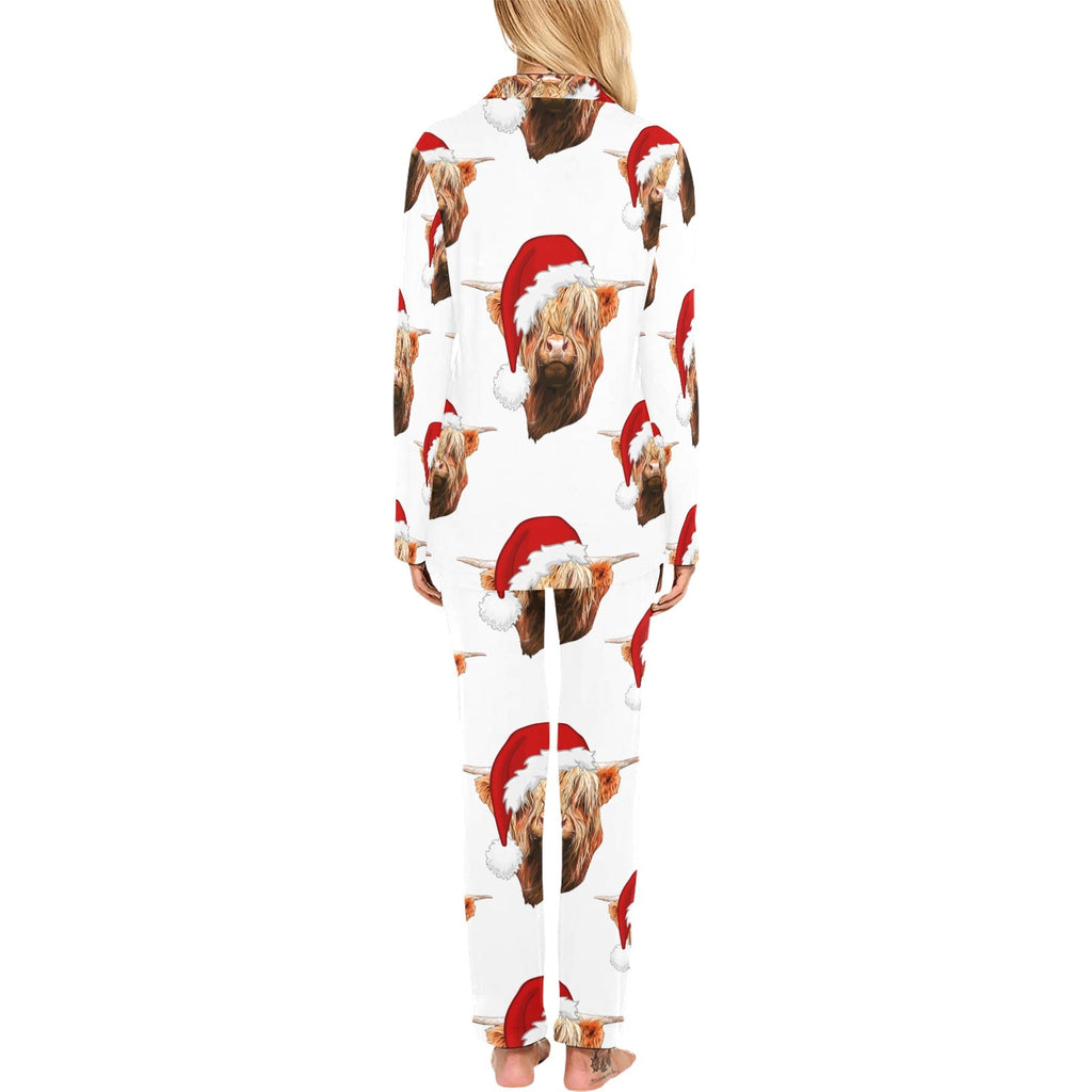 Highland Christmas Cow Women's Western Pajama Set