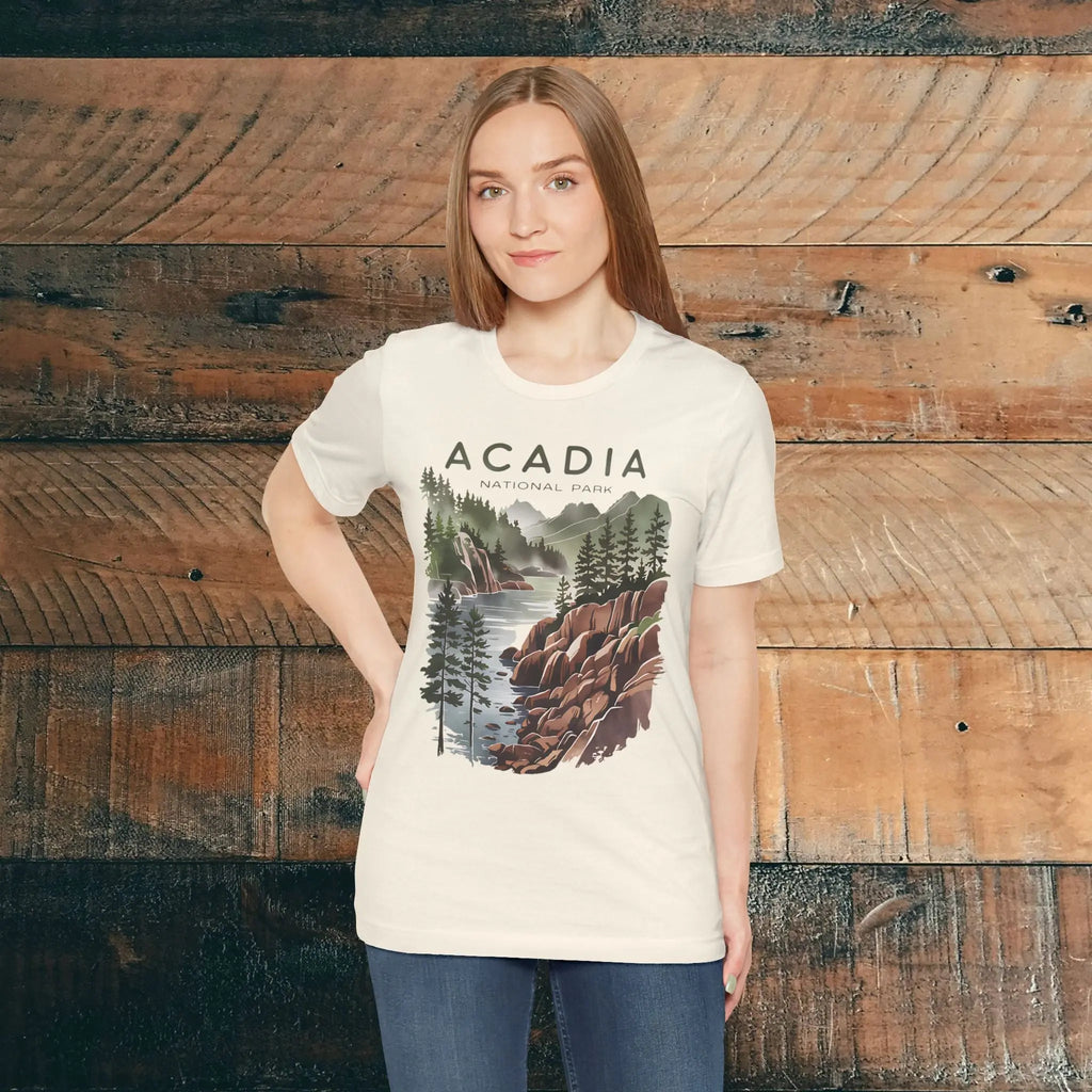 Acadia National Park Unisex Fit Soft T-Shirt Coastal Art