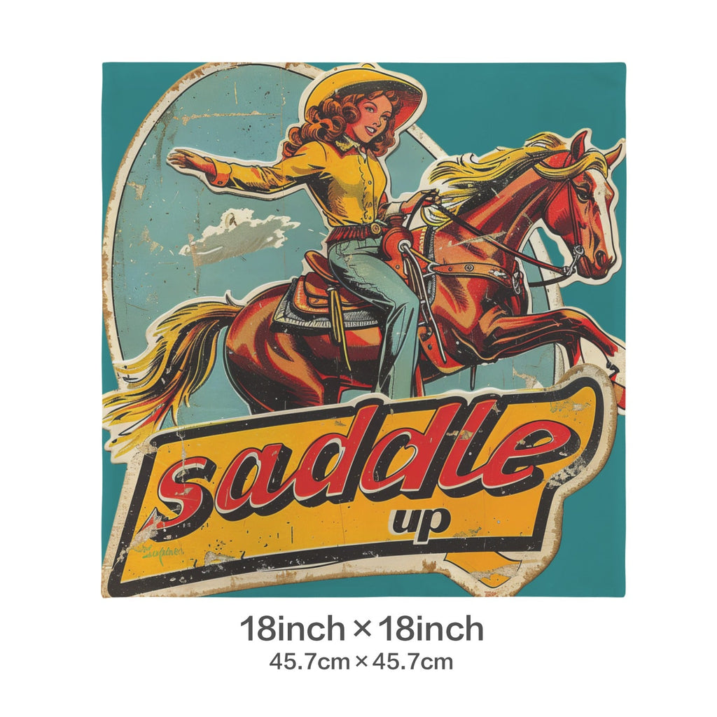 Baha Ranch Saddle Up Velvety Soft Pillow Case Made in America
