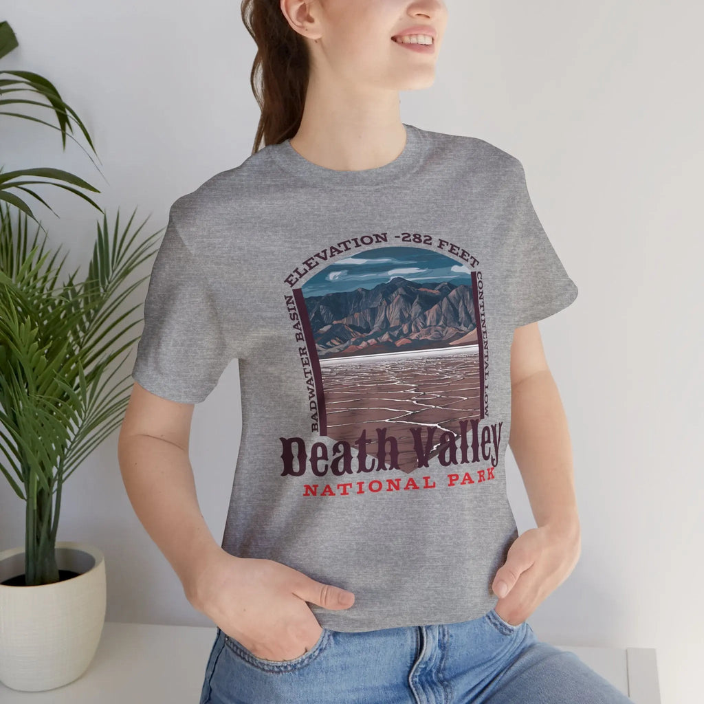 Death Valley National Park Unisex Jersey Tee Airlume Cotton Badwater Basin