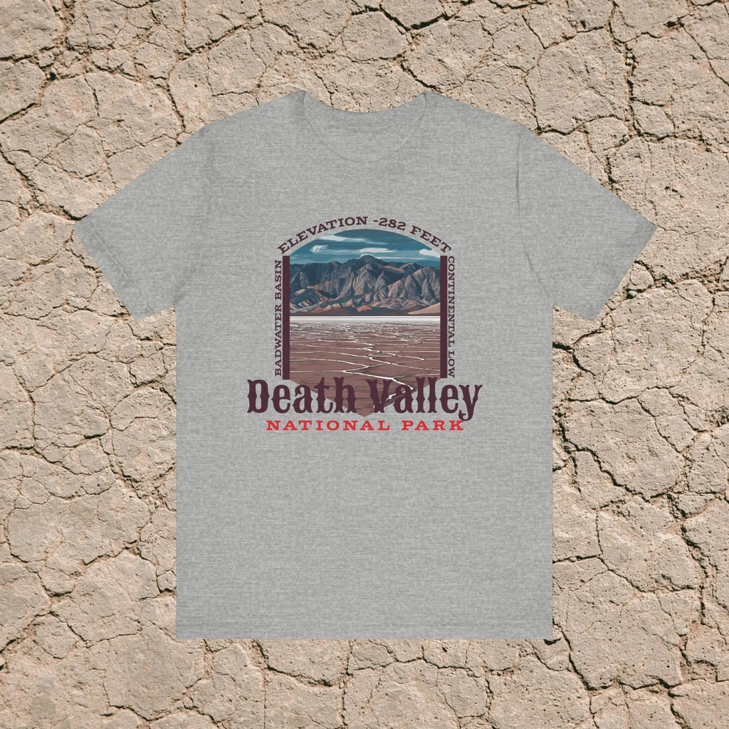Death Valley National Park Unisex Jersey Tee Airlume Cotton Badwater Basin