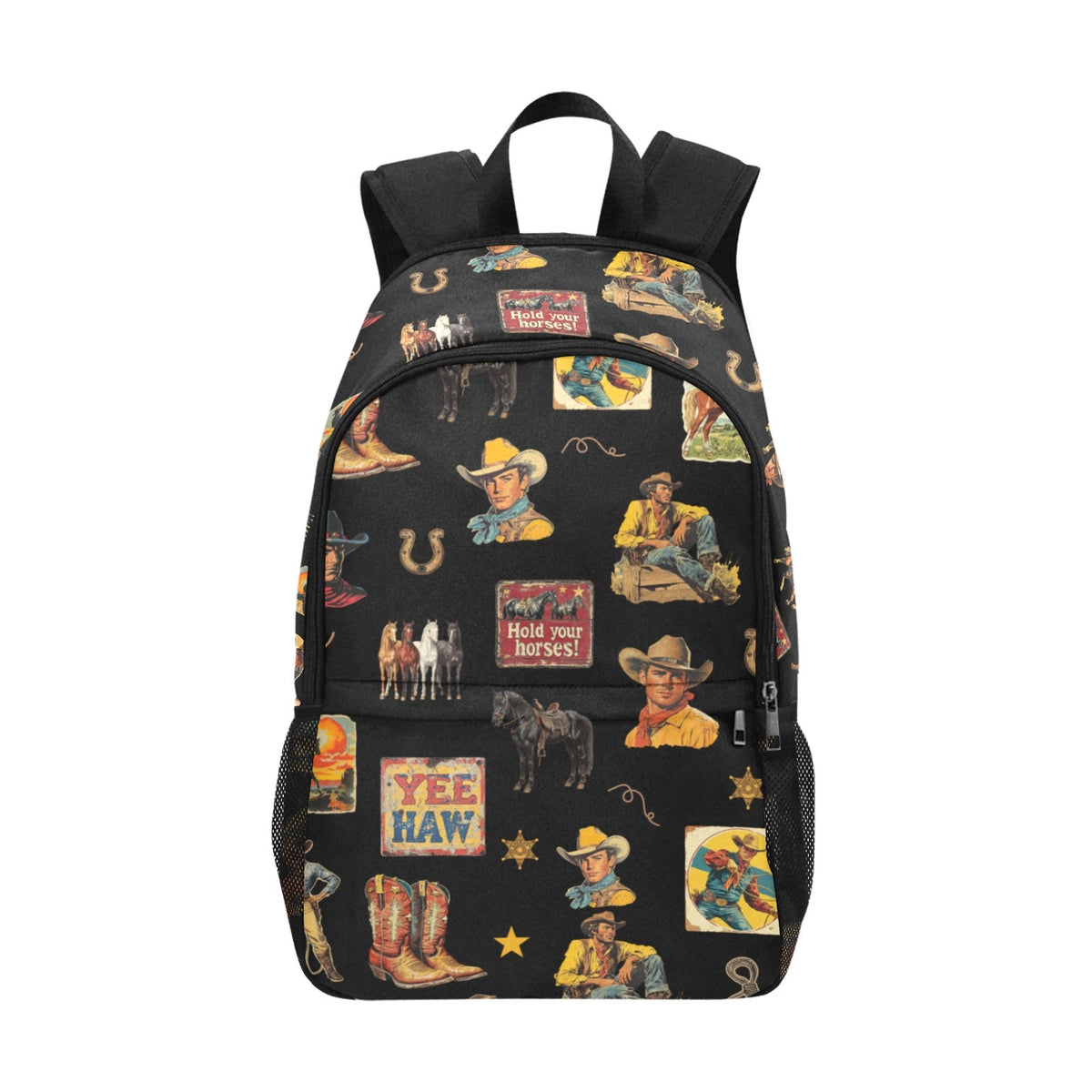 Vintage Cowboy Collage Western Backpack