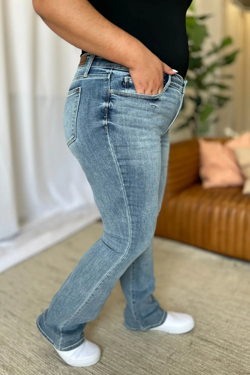 Garden Naked Judy Blue Full Size Medium Rise Bootcut Jeans