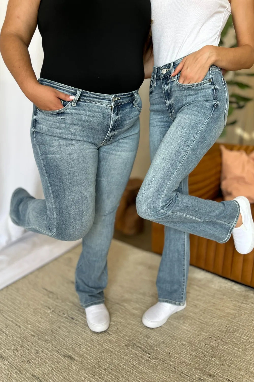Garden Naked Judy Blue Full Size Medium Rise Bootcut Jeans