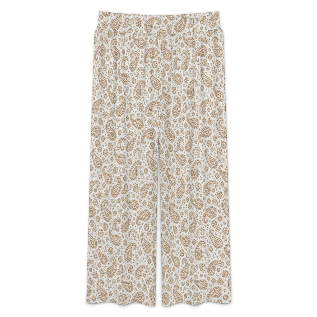 Baha Ranch Cream with Tan Paisley Bandana Wide Leg Pants