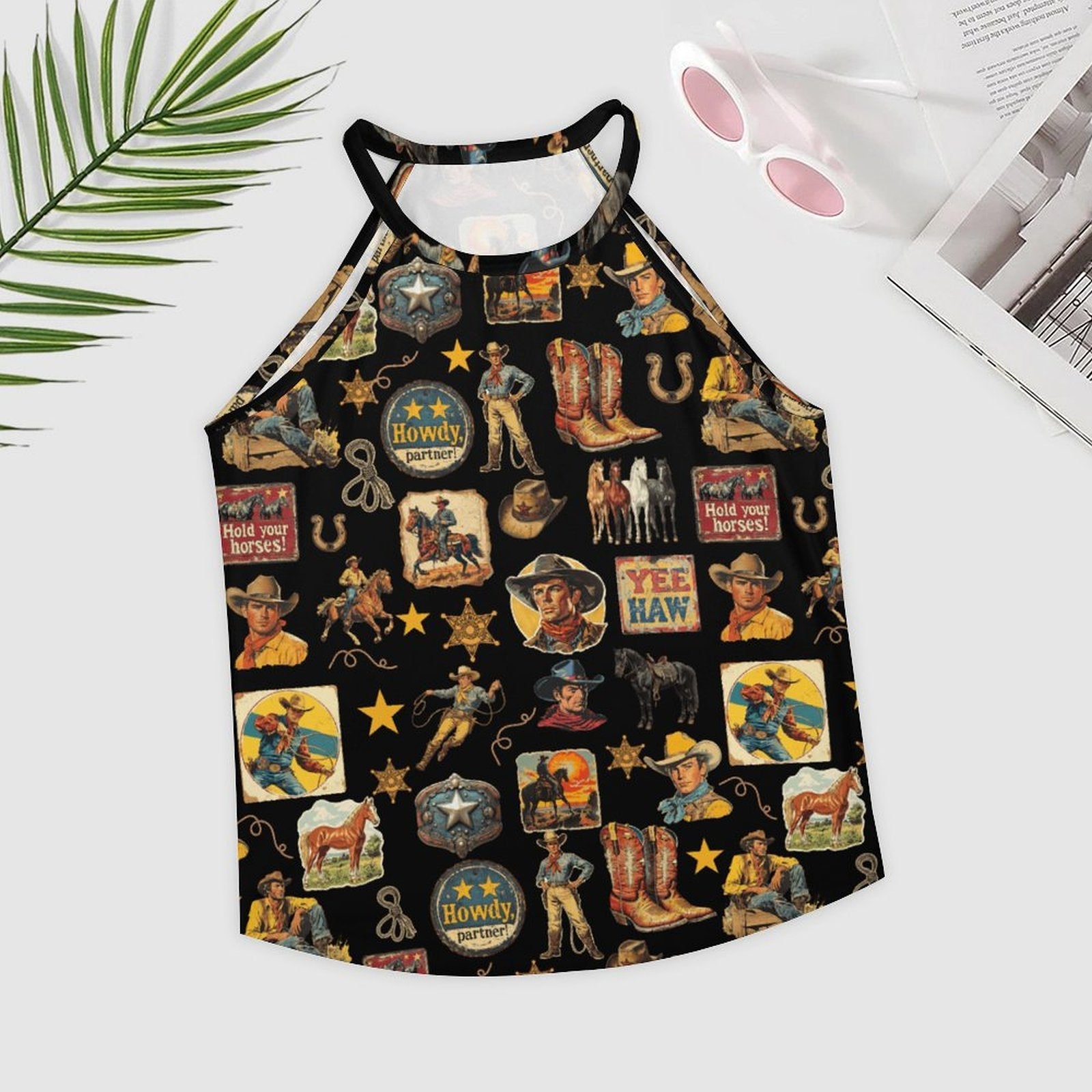 Vintage Cowboy Collage Tank Top